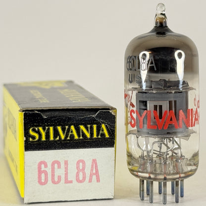 (1) Tested Sylvania 6CL8A Tube with Box Red Letters Code db ALH 6CL8 A Tube