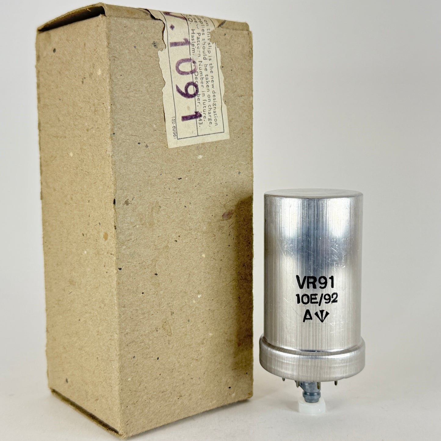 Untested 1943 Military Spec CV1091 VR91 10E/92 Tube & Box Pentode Vacuum Tube