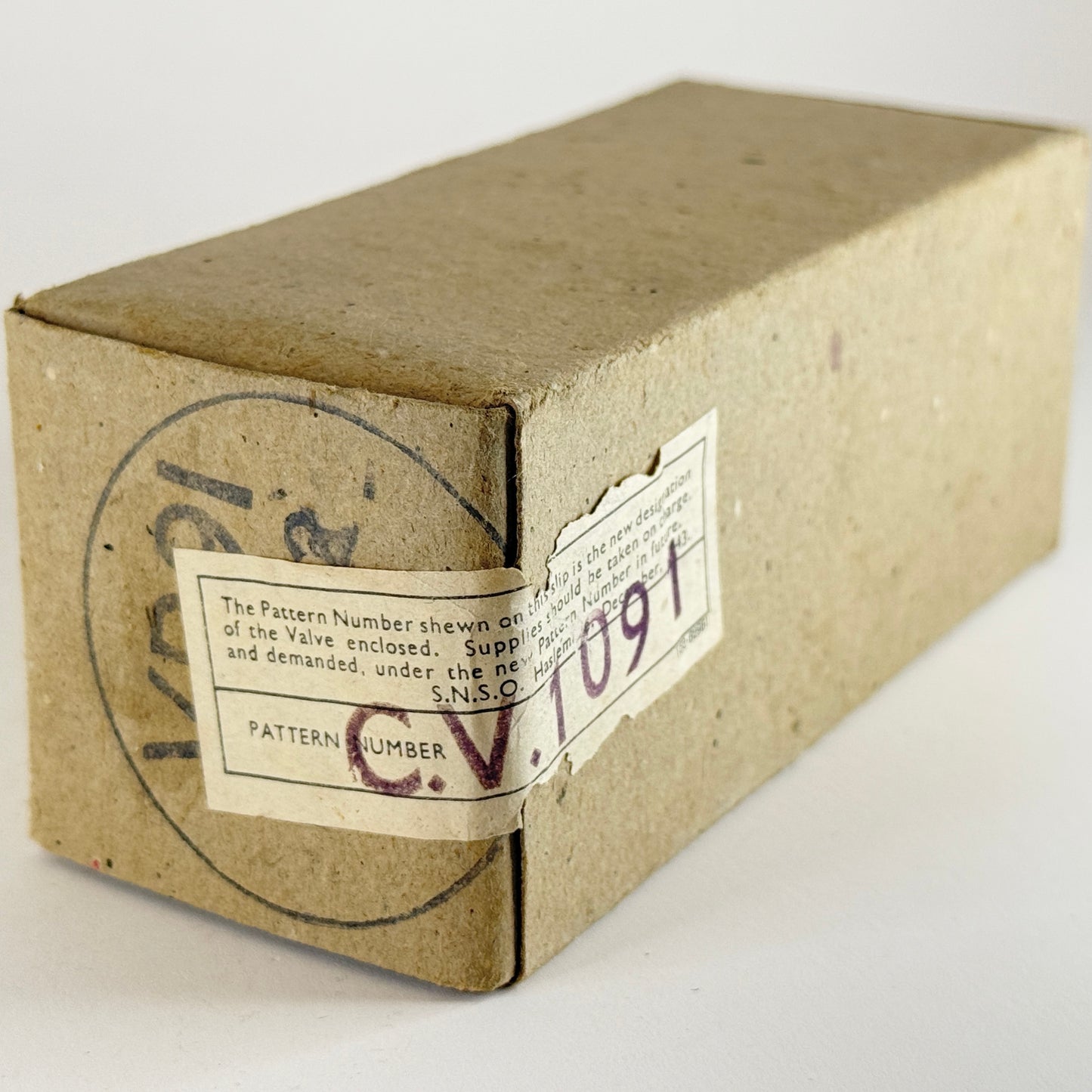 Untested 1943 Military Spec CV1091 VR91 10E/92 Tube & Box Pentode Vacuum Tube