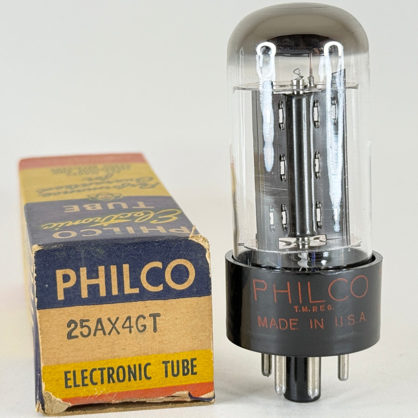 (1) Tested Philco 25AX4GT Tube with Box Date Code 56-26 25AX4 GT Tube (a)