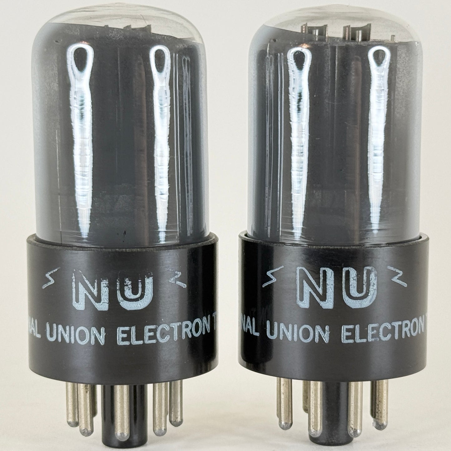 Tested Matched Pair Gray Smoke National Union 6N7GT/G Tubes and Boxes Codes JR