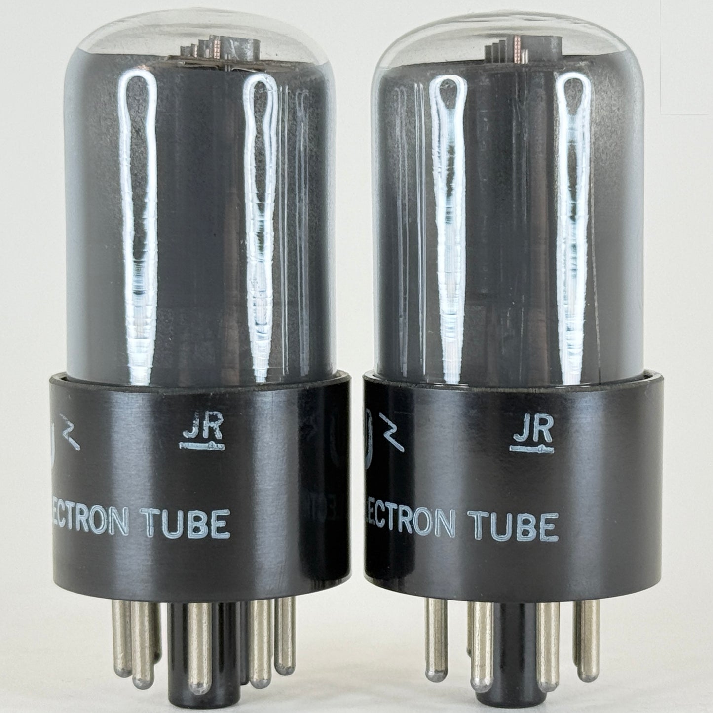 Tested Matched Pair Gray Smoke National Union 6N7GT/G Tubes and Boxes Codes JR