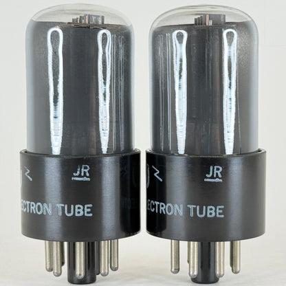 Tested Matched Pair Gray Smoke National Union 6N7GT/G Tubes and Boxes Codes JR