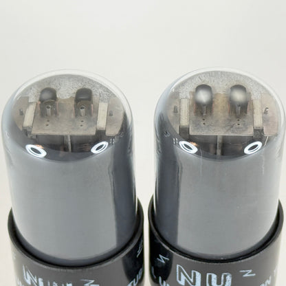 Tested Matched Pair Gray Smoke National Union 6N7GT/G Tubes and Boxes Codes JR