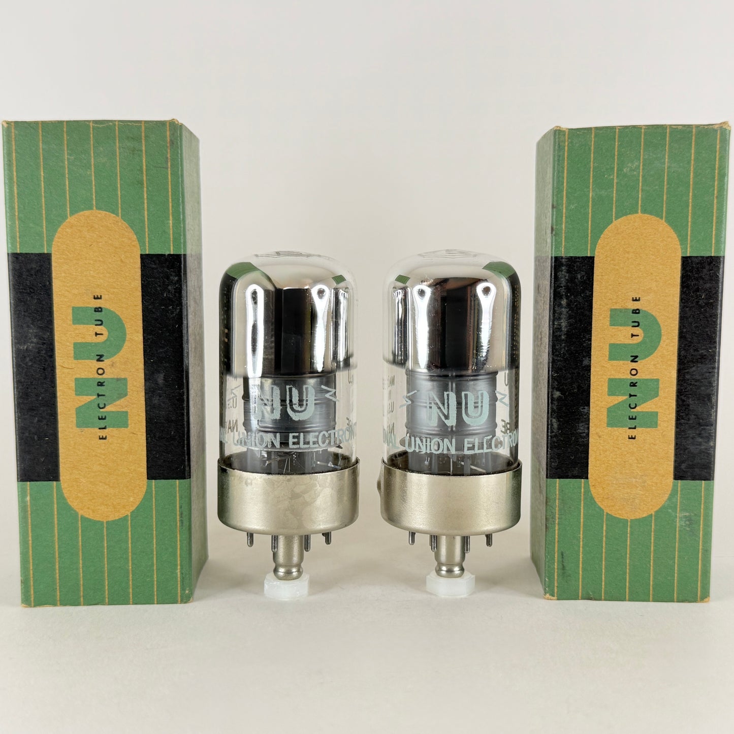 Tested Matched Pair National Union 7A8 Tubes and Boxes Codes LU Loctal Tubes (a)