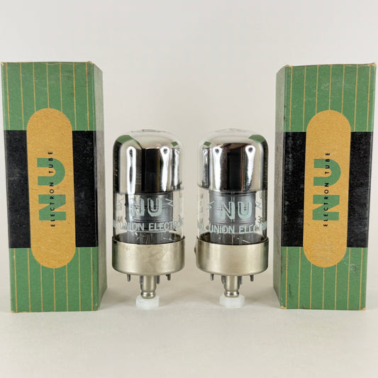 Tested Matched Pair National Union 7A8 Tubes and Boxes Codes LU Loctal Tubes (a)