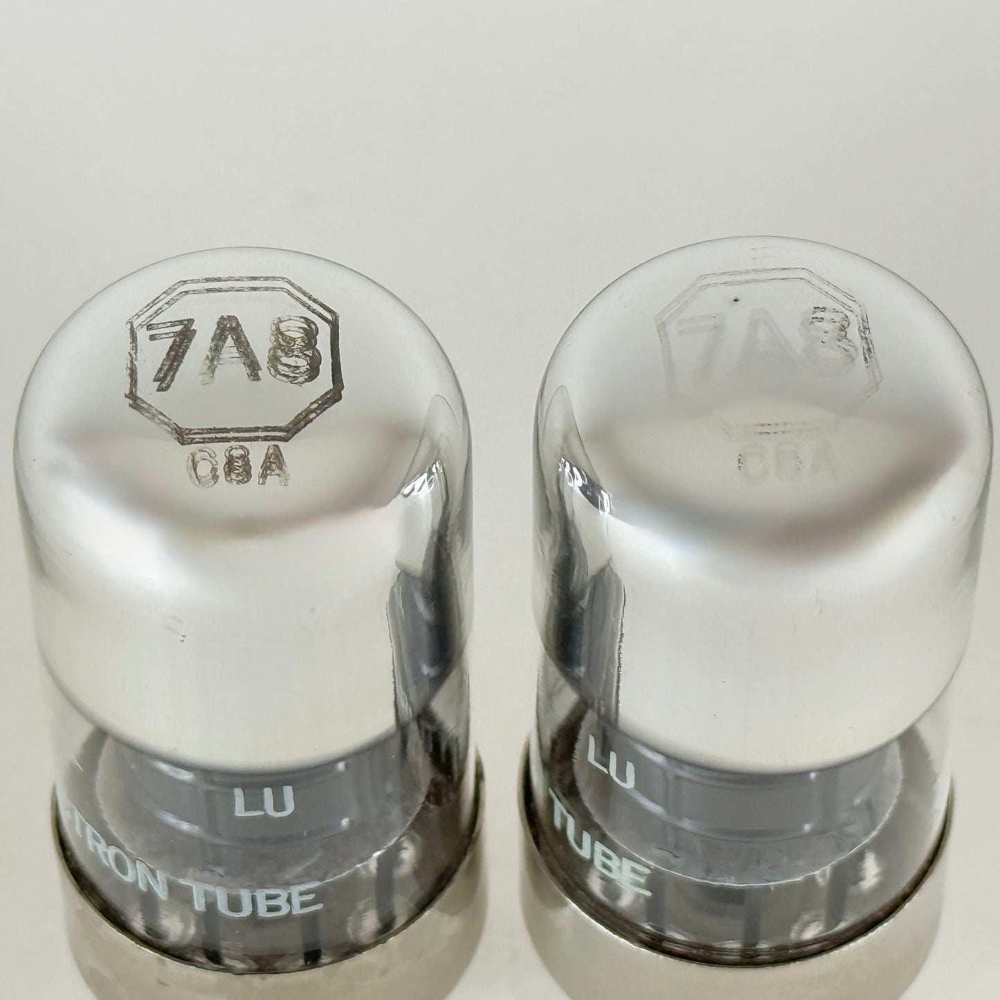 Tested Matched Pair National Union 7A8 Tubes and Boxes Codes LU Loctal Tubes (a)