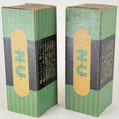 Tested Matched Pair National Union 7A8 Tubes and Boxes Codes LU Loctal Tubes (a)