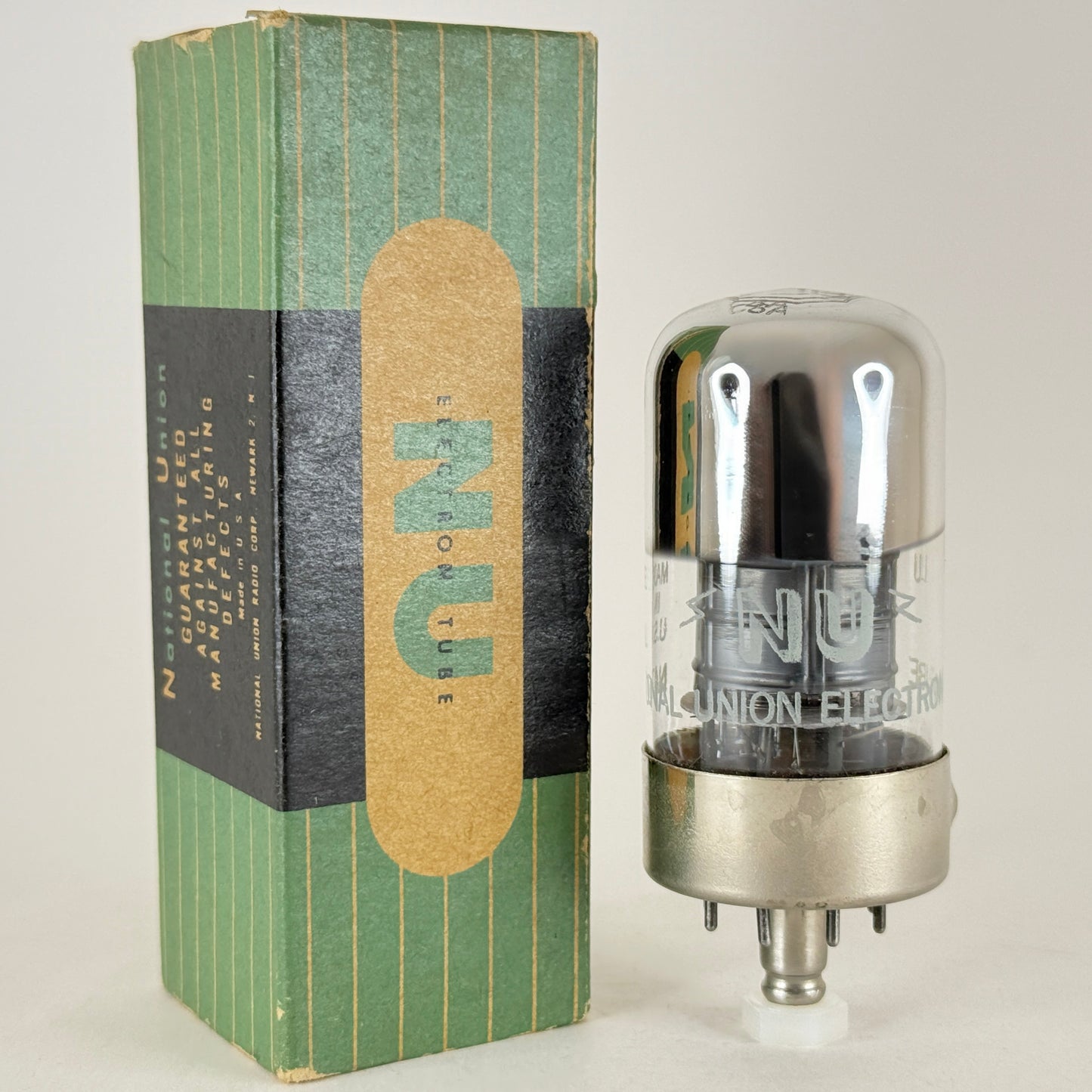 (1) Tested National Union 7A8 Tube with Box Code LU Loctal Octode Converter (b)