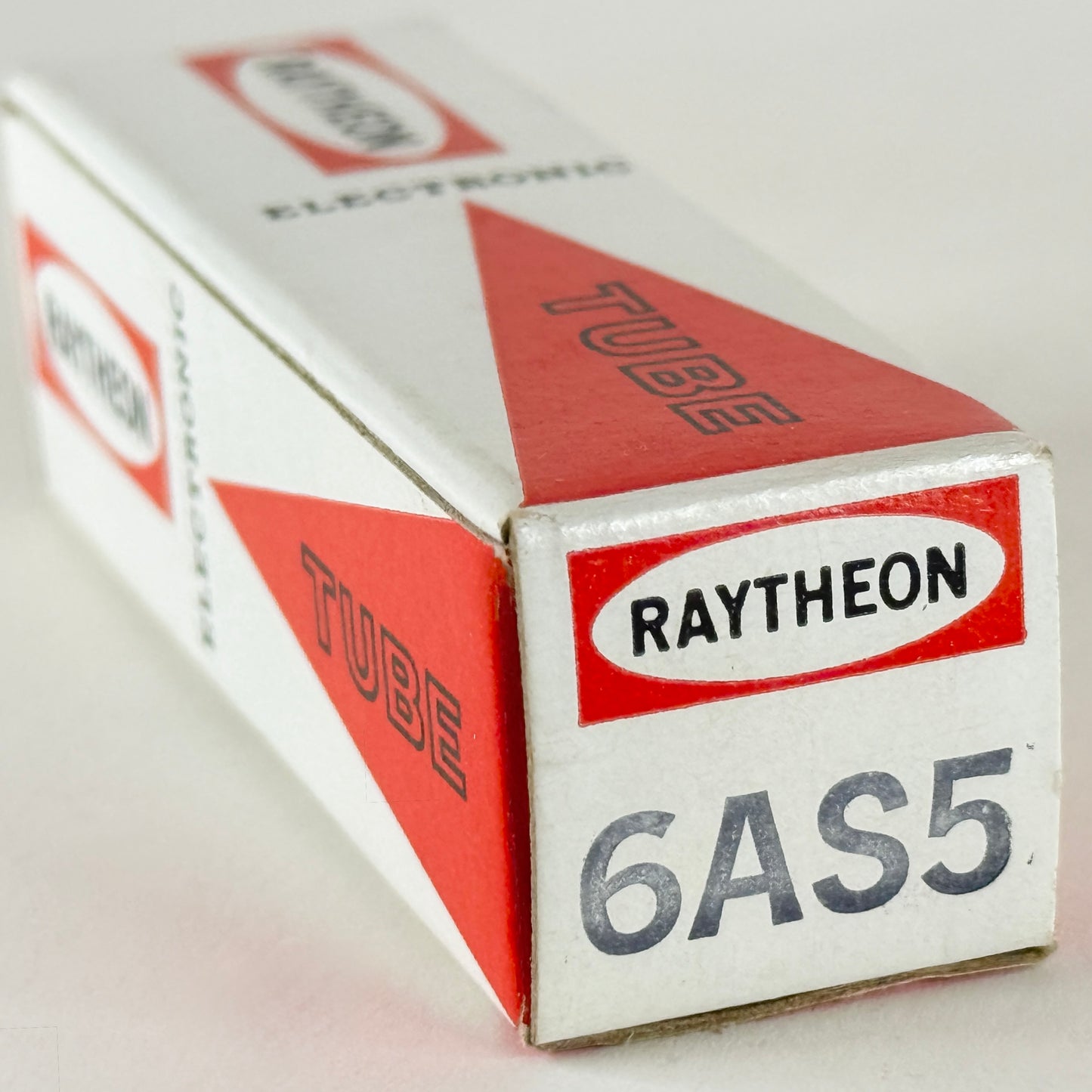 (1) Tested Raytheon 6AS5 Tube with Box Made in Taiwan Date Code E14 Pentode Tube