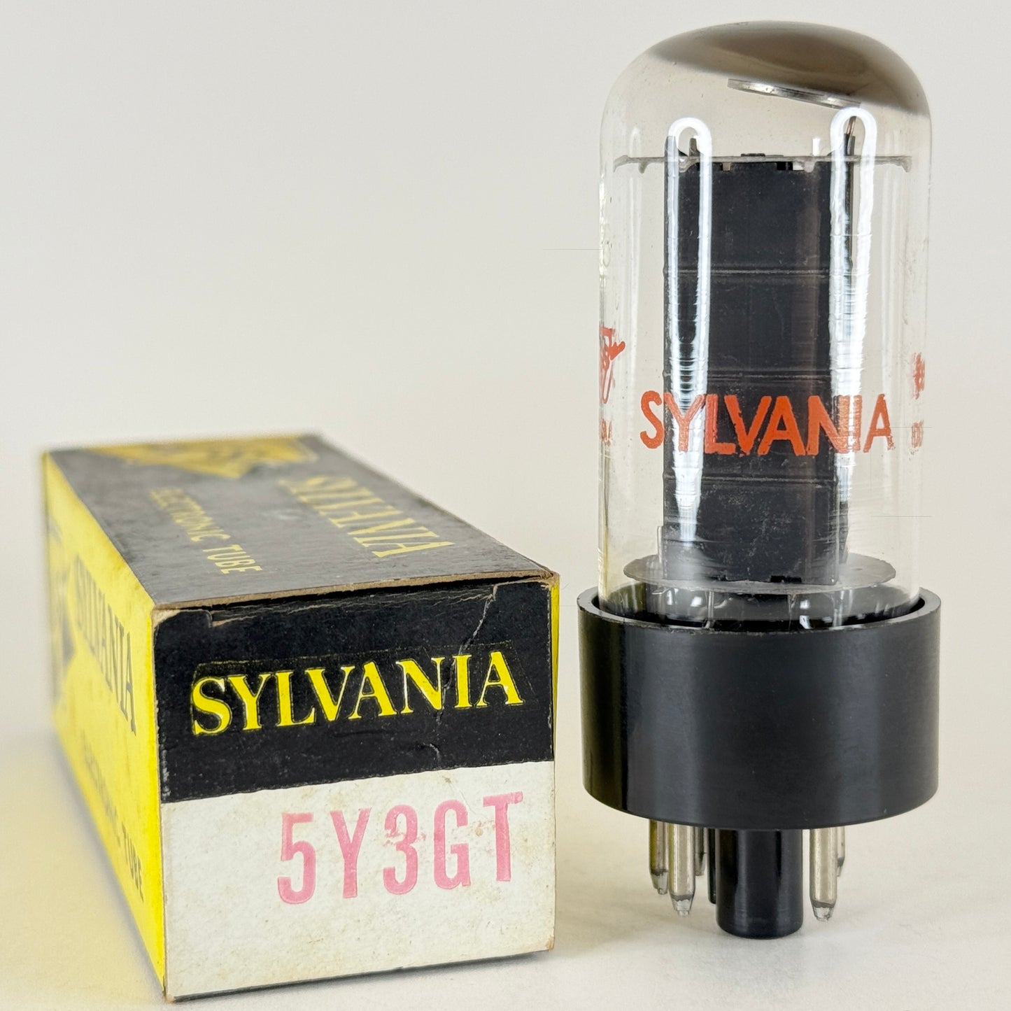 (1) Tested Sylvania 1971 5Y3GT Tube Red Letters & Box fe DDF Full Wave Rectifier