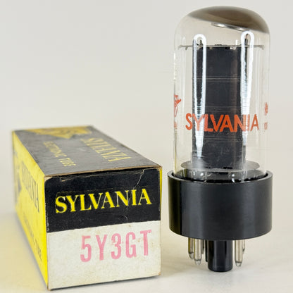 (1) Tested Sylvania 1971 5Y3GT Tube Red Letters & Box fe DDF Full Wave Rectifier