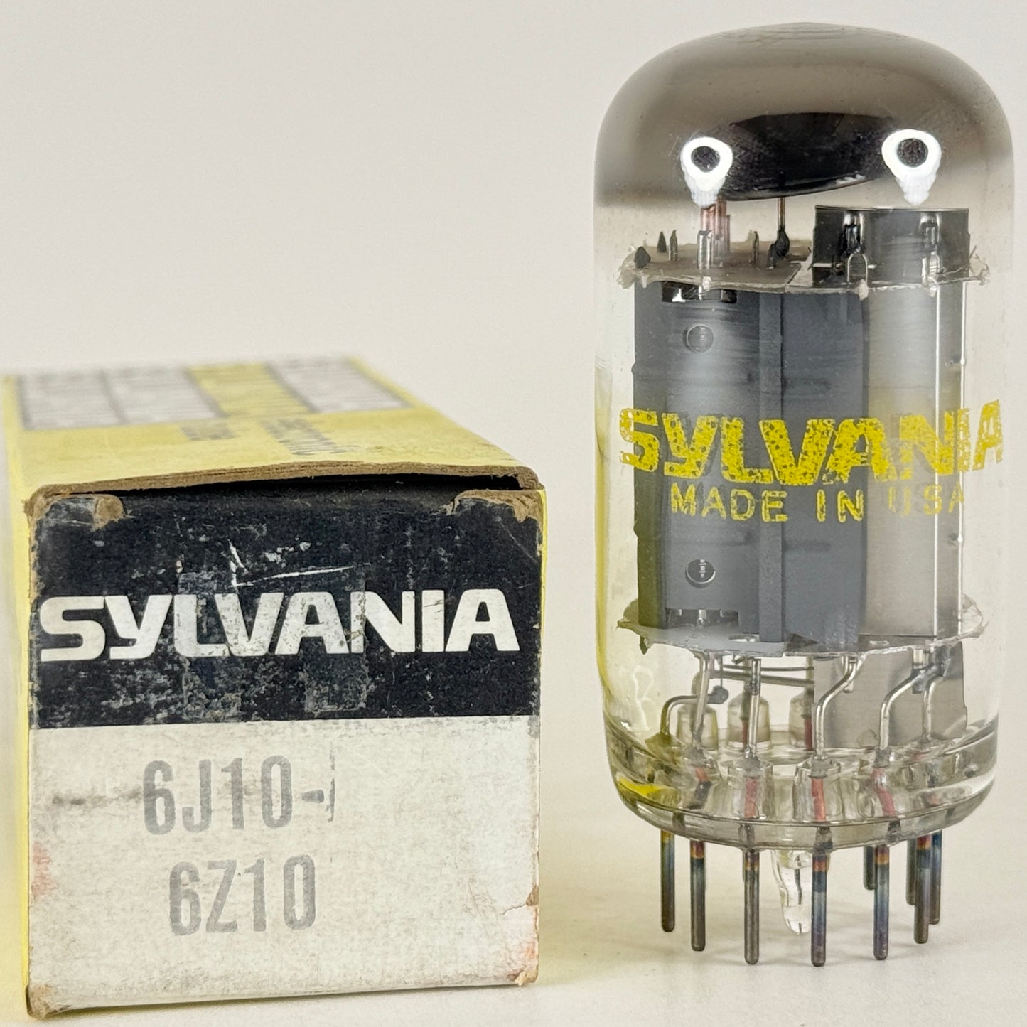 (1) Tested Sylvania 6Z10 6J10 Tube with Box Power Pentode 6Z10 Tube (a)