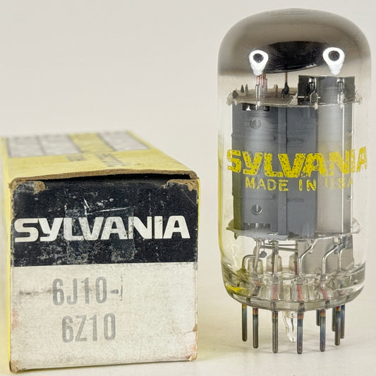 (1) Tested Sylvania 6Z10 6J10 Tube with Box Power Pentode 6Z10 Tube (a)