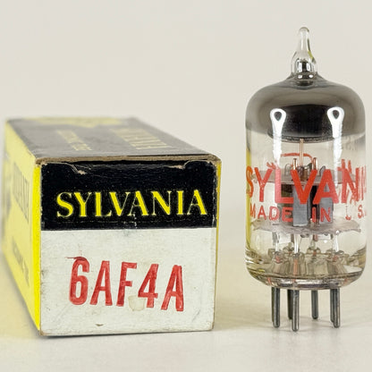 (1) Tested 1964 Sylvania 6AF4A Tube Red Letters with Box Code lb AVV Triode 6AF4