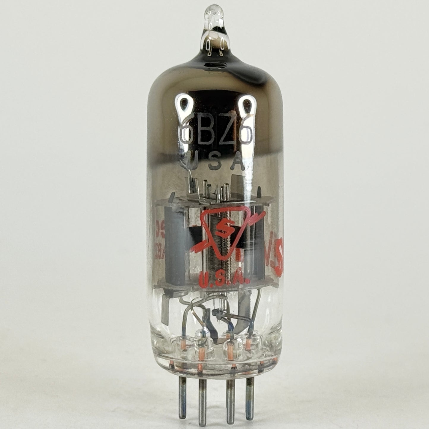 (1) Tested 1970 Sylvania 6BZ6 Tube Red Letters with Box Code ec ABZ Pentode