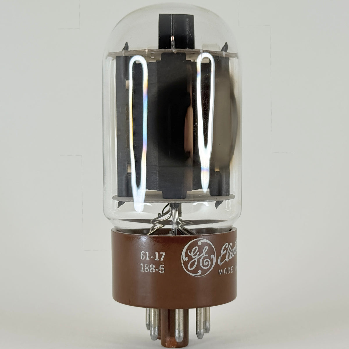 (1) Tested GE 7581 Tube Brown Base Date Code 61-17 GE Type 7581 Tetrode Tube
