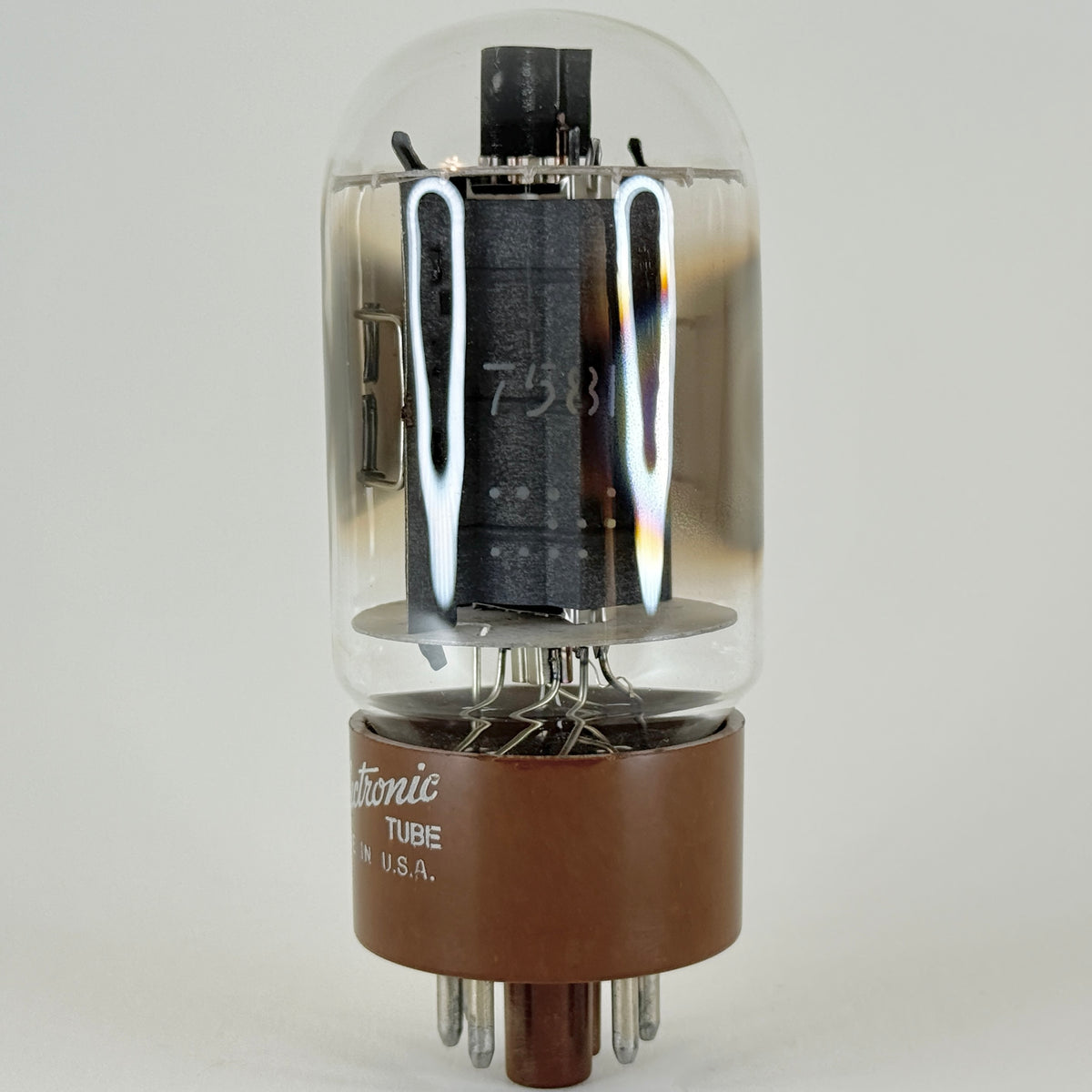 (1) Tested GE 7581 Tube Brown Base Date Code 61-17 GE Type 7581 Tetrode Tube
