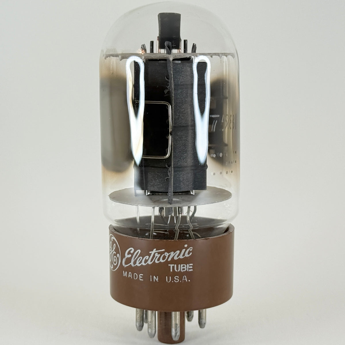 (1) Tested GE 7581 Tube Brown Base Date Code 61-17 GE Type 7581 Tetrode Tube