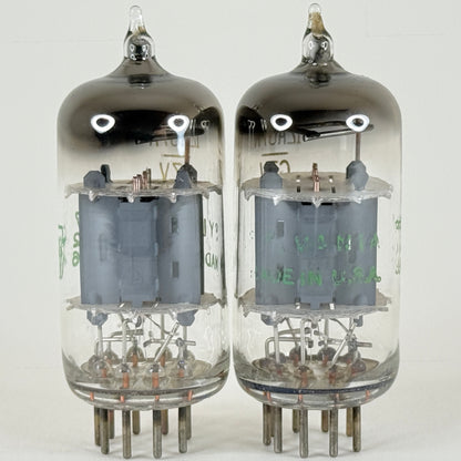 Matched Pair Sylvania 12AU7A Tubes Copper Posts Codes 726 Grey Plates 12AU7 (e)