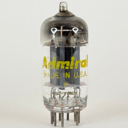 (1) Tested Admiral 12AU7 Tube Code 5-27 Gray Plates Raytheon EIA Twin Triode