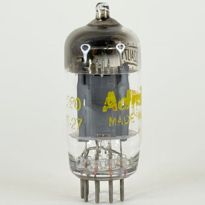 (1) Tested Admiral 12AU7 Tube Code 5-27 Gray Plates Raytheon EIA Twin Triode