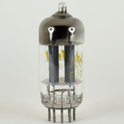(1) Tested Admiral 12AU7 Tube Code 5-27 Gray Plates Raytheon EIA Twin Triode