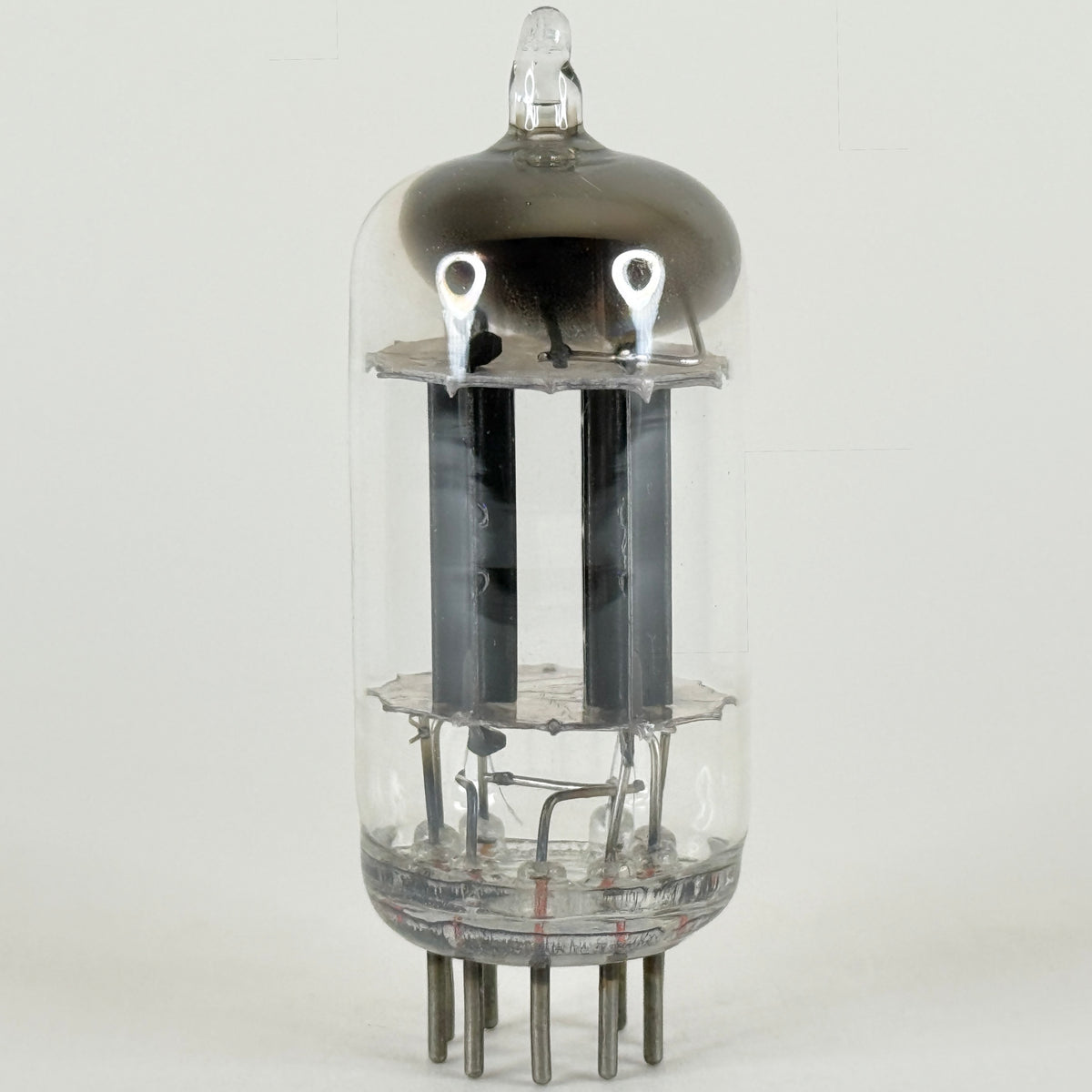 (1) Tested Unbranded 12AU7 Tube Black Plates Square Tilted Getter Twin Triode