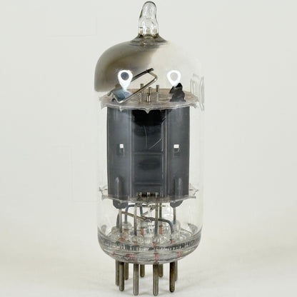 (1) Tested Unbranded 12AU7 Tube Black Plates Square Tilted Getter Twin Triode