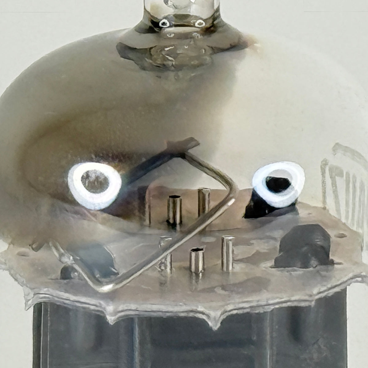 (1) Tested Unbranded 12AU7 Tube Black Plates Square Tilted Getter Twin Triode