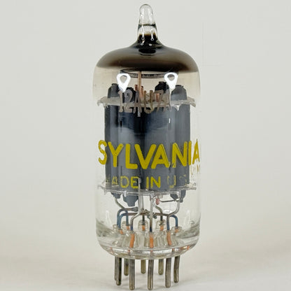 (1) Tested Sylvania 12AU7A Tube Code GM 12AU7 A Gray Plates Halo Vacuum Tube