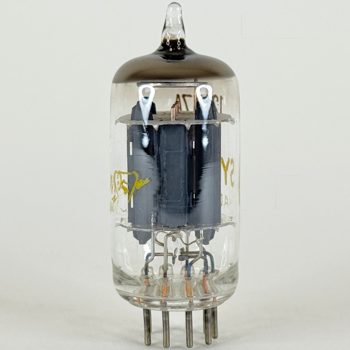 (1) Tested Sylvania 12AU7A Tube Code GM 12AU7 A Gray Plates Halo Vacuum Tube