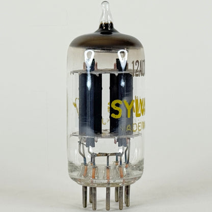 (1) Tested Sylvania 12AU7A Tube Code GM 12AU7 A Gray Plates Halo Vacuum Tube