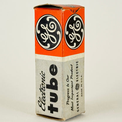 (1) Tested GE 12AU7A Tube with Box Copper Posts Code 61-48 Gray Plates 12AU7 A