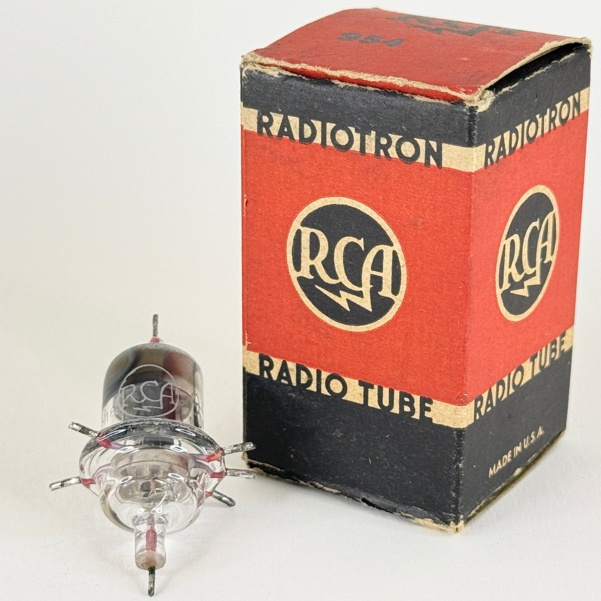 (1) Tested RCA 954 Tube with Box Acorn Tube Code H1E Pentode Vacuum Tube (b)