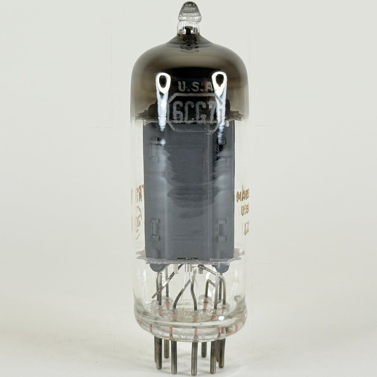 (1) Tested RCA 6CG7 Tube Date Code LZ  Grey Plates Round Halo Getter Vacuum Tube