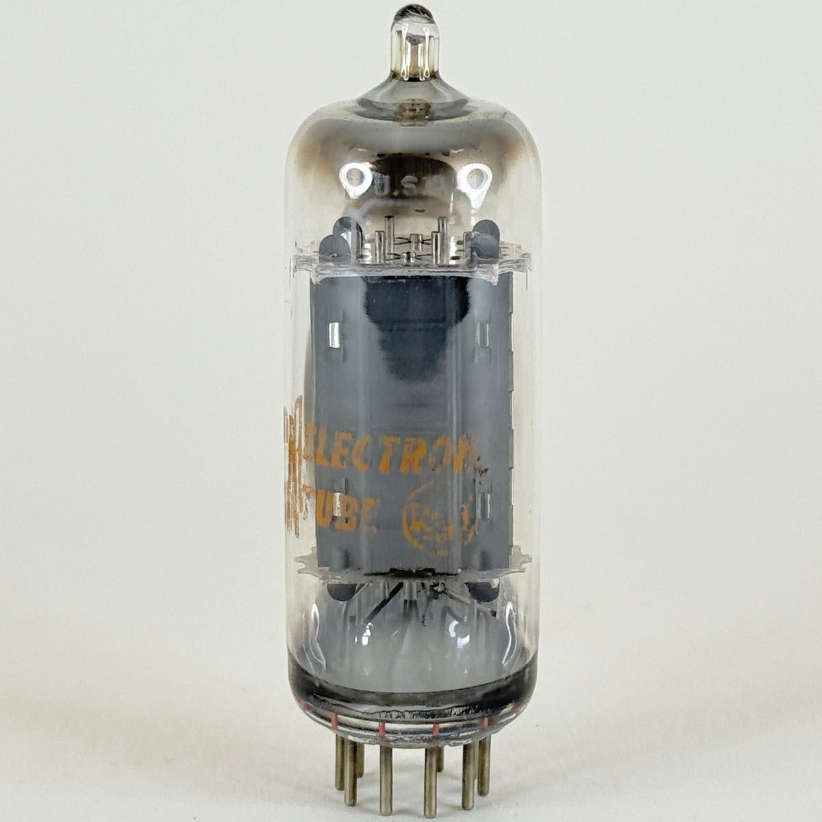 (1) Tested RCA 6CG7 Tube Date Code MW Grey Plates Side Square Getter Vacuum Tube