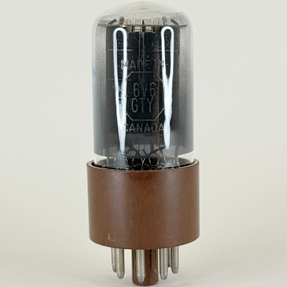 (1) Tested GE JAN CLRV 6V6GTY Tube Code 61-21 Canada Dual Getters 6V6GT Tube