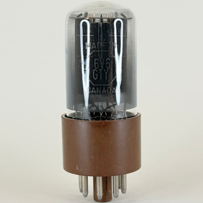 (1) Tested GE JAN CLRV 6V6GTY Tube Code 61-21 Canada Dual Getters 6V6GT Tube