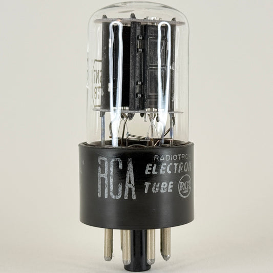 (1) Tested Balanced RCA 6SN7GTB Tube Black Offset Plates D Getter Code KX 6SN7GT