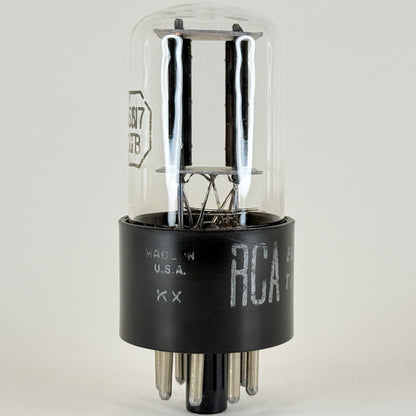 (1) Tested Balanced RCA 6SN7GTB Tube Black Offset Plates D Getter Code KX 6SN7GT