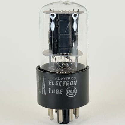 (1) Tested Balanced RCA 6SN7GTB Tube Black Offset Plates D Getter Code KX 6SN7GT