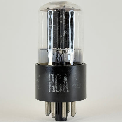 (1) Tested RCA 6SN7GTB Tube Code KR Black Offset Plates Bottom D Getter 6SN7GT