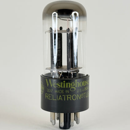 (1) Tested Strong Westinghouse 6SN7GTB Tube Tall Bottle Copper Grid Posts 804