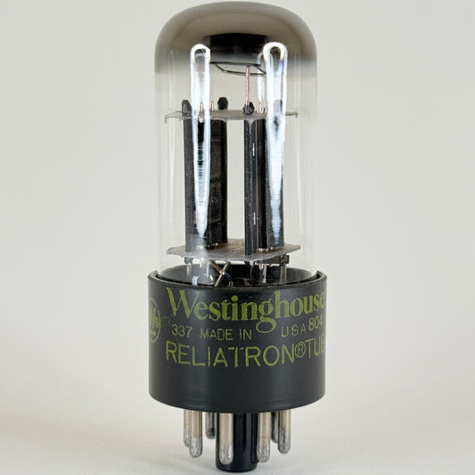 (1) Tested Strong Westinghouse 6SN7GTB Tube Tall Bottle Copper Grid Posts 804