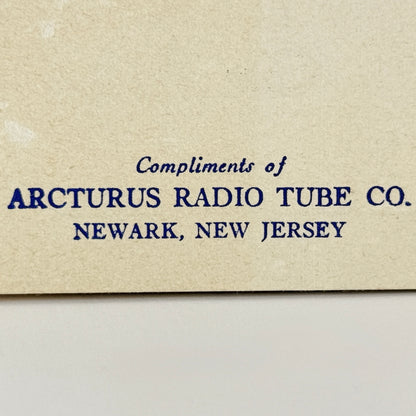 Original 1933 Chicago World's Fair Arcturus Radio Tube Co. Booklet Arcturus Star