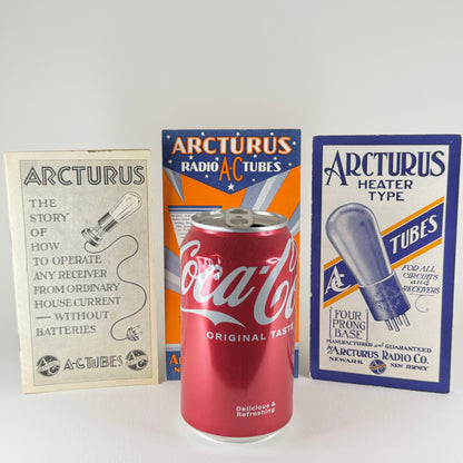 Lot of (3) Original Arcturus Tubes Advertising Pamphlets Arcturus Vacuum Tubes
