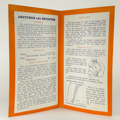 Lot of (3) Original Arcturus Tubes Advertising Pamphlets Arcturus Vacuum Tubes