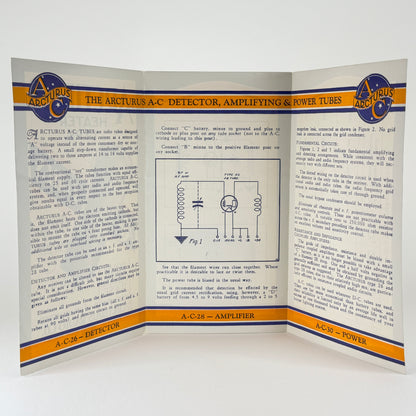 Lot of (3) Original Arcturus Tubes Advertising Pamphlets Arcturus Vacuum Tubes