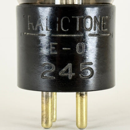 (1) Tested Radiotone Type 245 Tube Code E-0 Type 45 Tube Globe Engraved Base